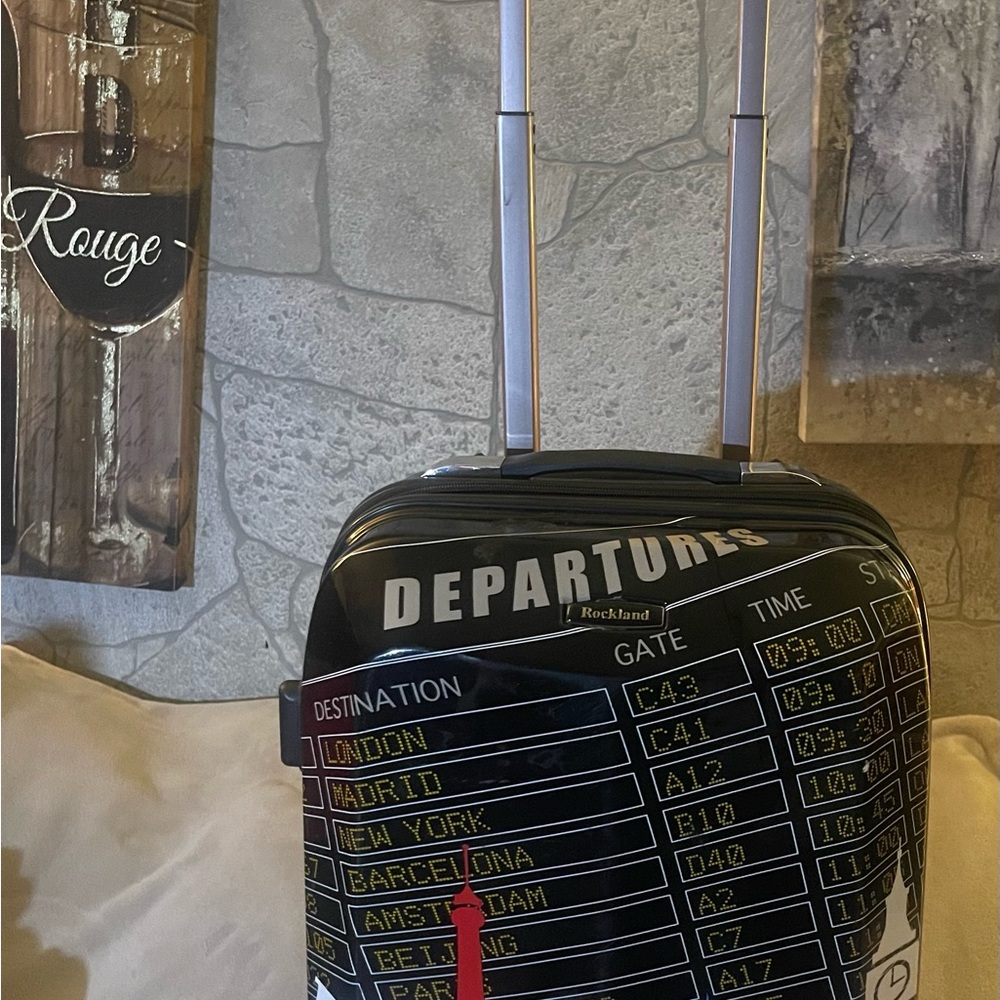 Black Departure Print Men's Luggage